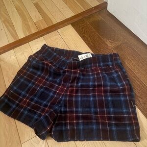 NWT Eddie Bauer Blue and Red Plaid Women’s Sleep Shorts